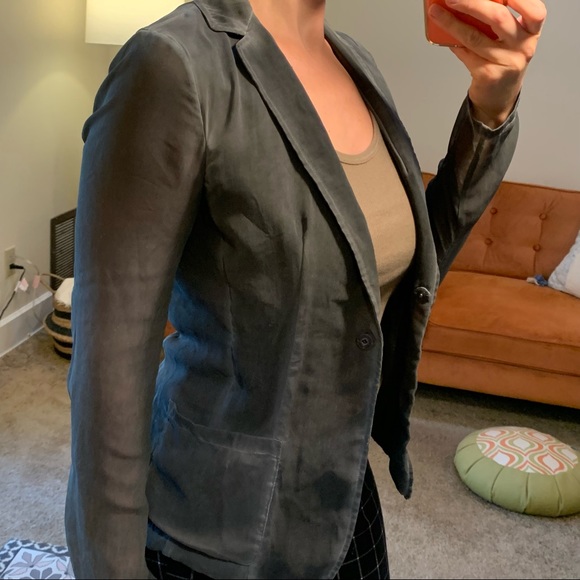 Elie Tahari Abby jacket Grey Fade Sheer Blazer XS - Picture 9 of 16